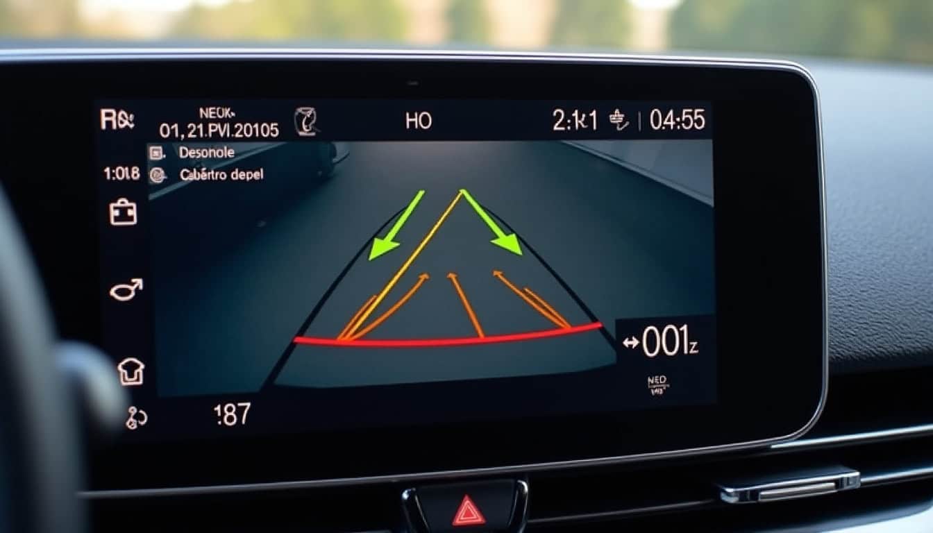 Visualisation caméra stationnement garage pour épaviste.