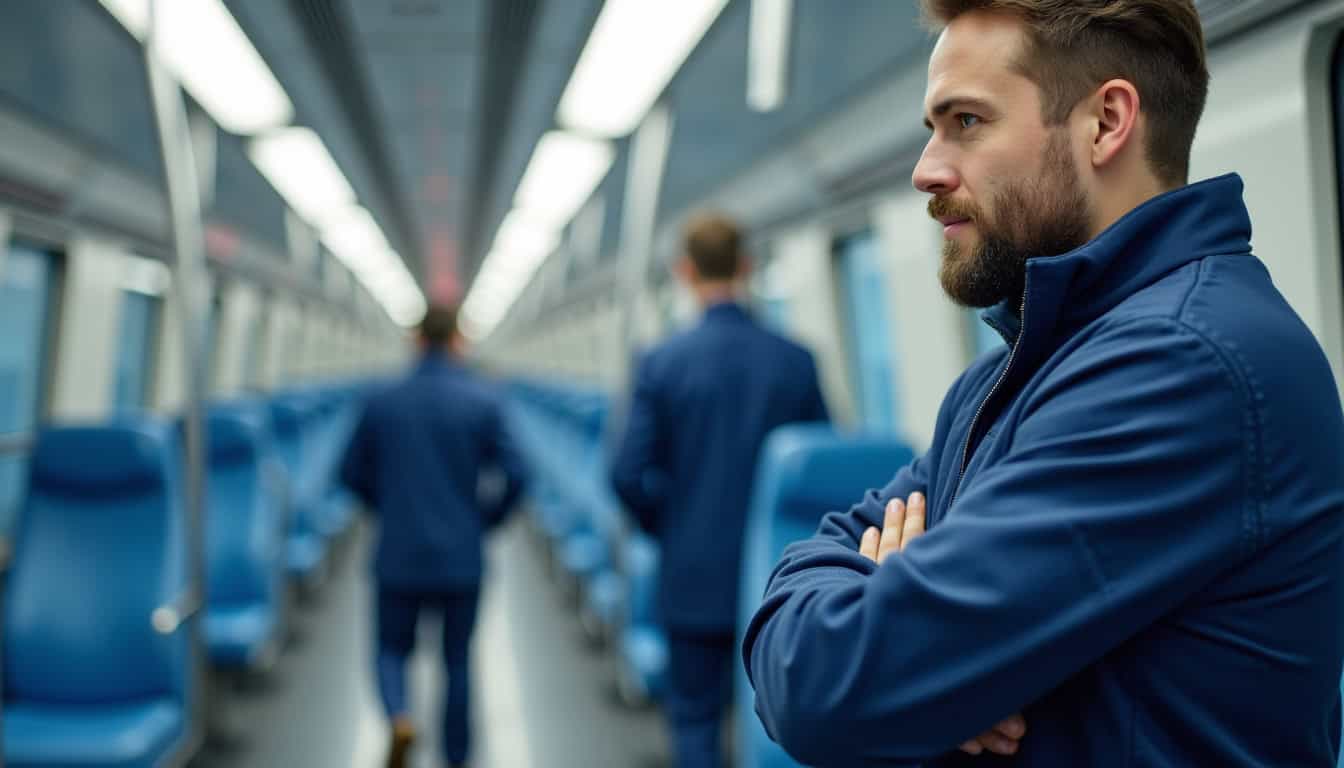 Mécanicien en train d