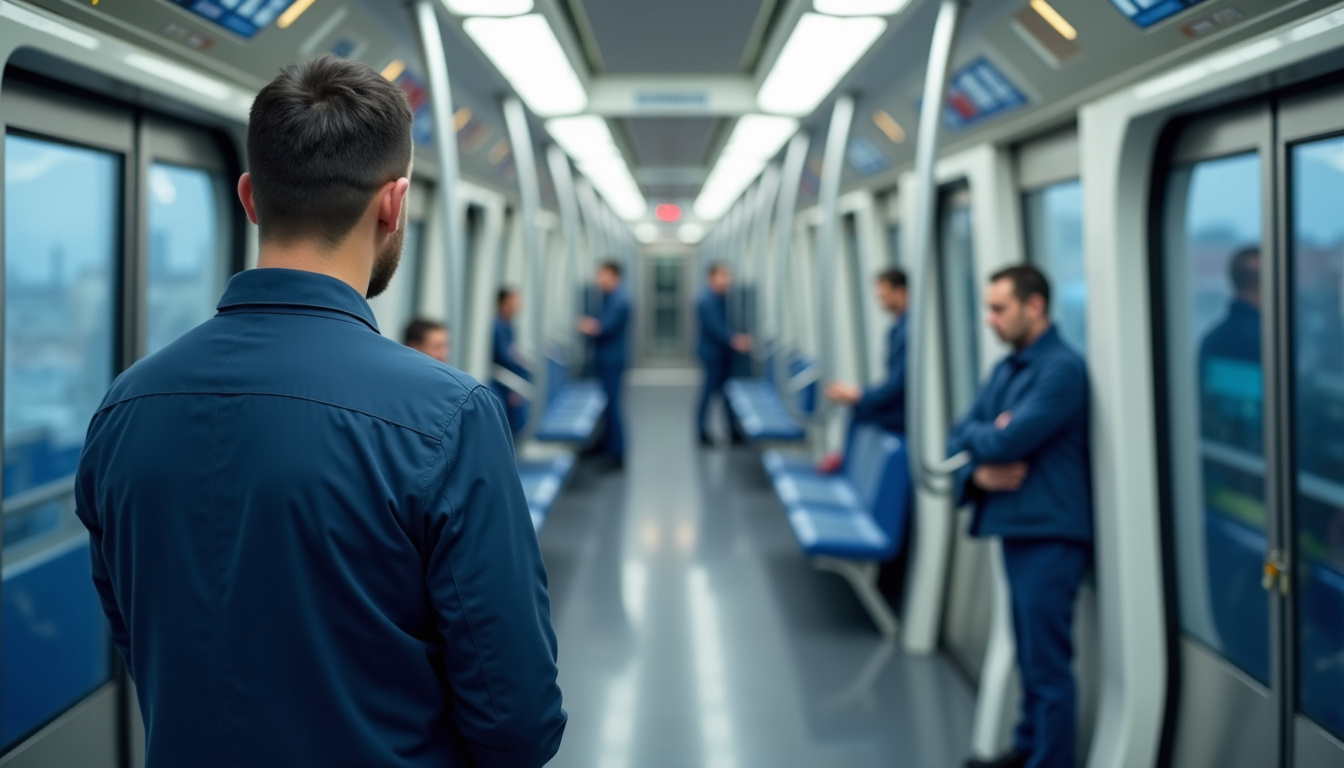 Mécanicien en train d