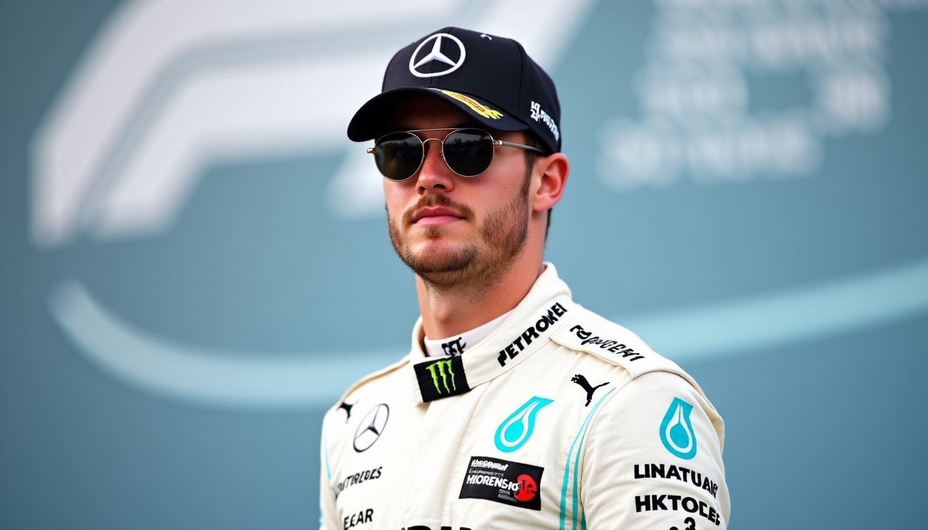 Nico Rosberg sur le podium à Abu Dhabi en 2016, après avoir remporté le championnat du monde de Formule 1