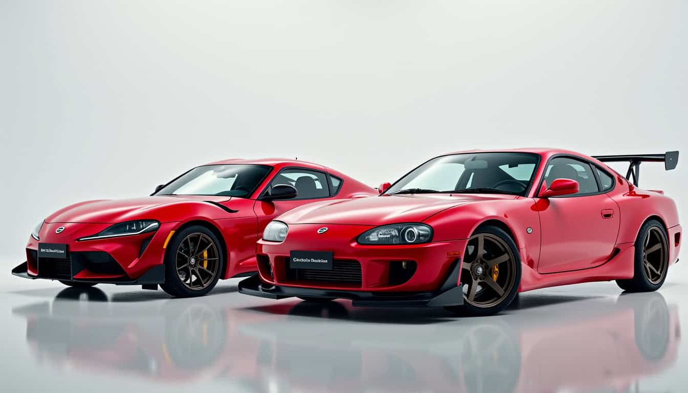 Nissan Silvia S15 Spec-R et Spec-S garées côte à côte, montrant leurs différences esthétiques et techniques