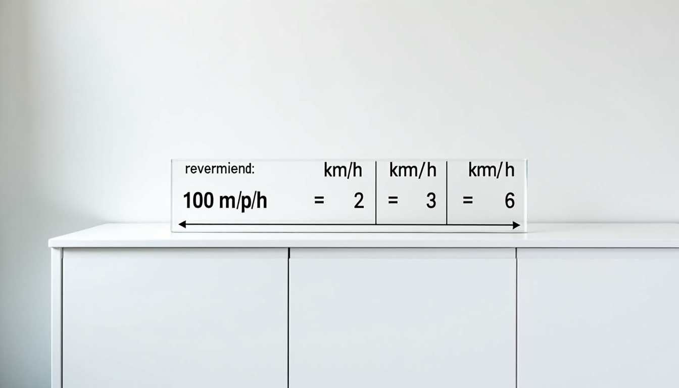 Tableau illustrant la conversion de 100 mph en km/h avec la formule et le résultat étape par étape