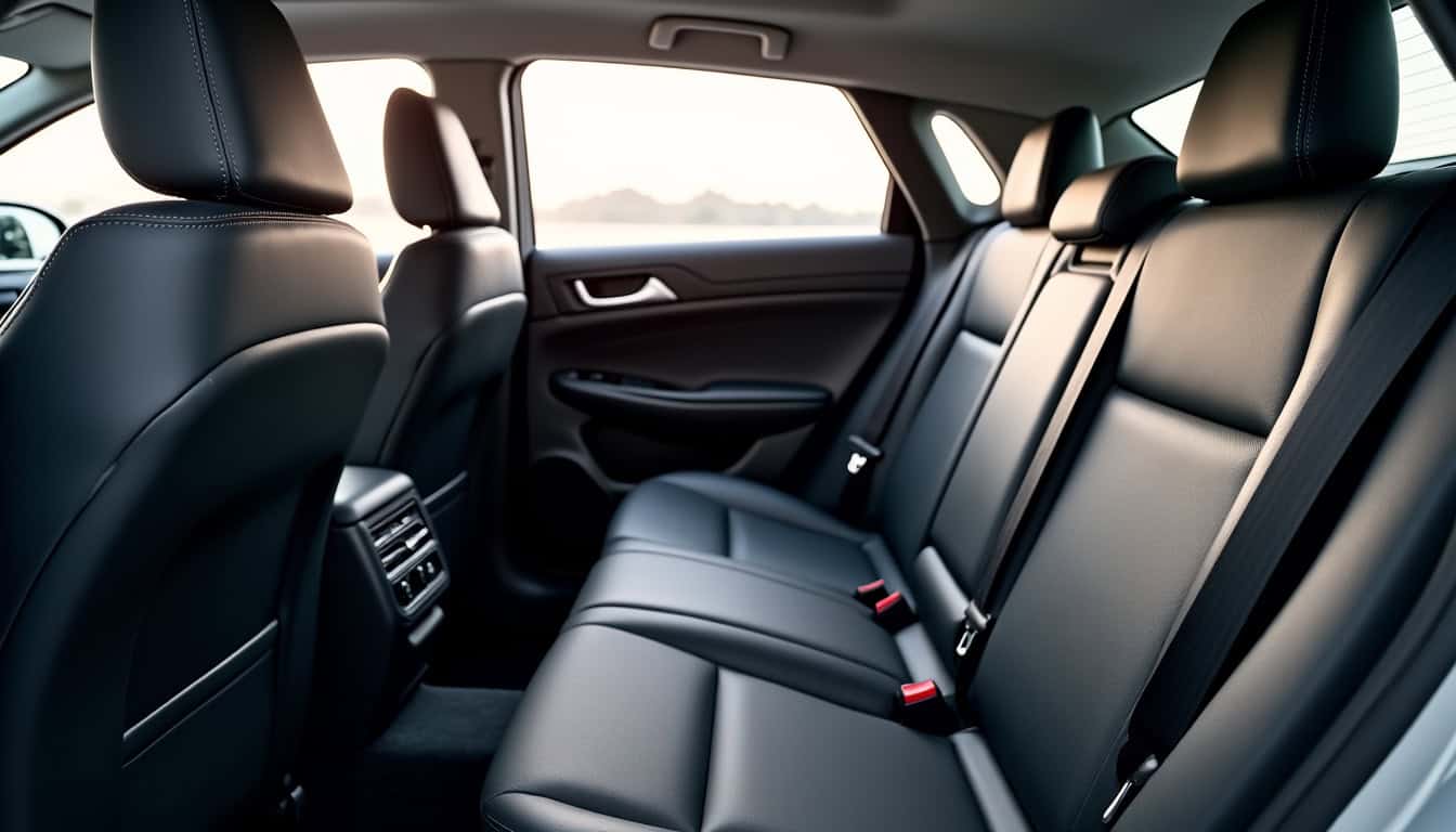 Vue intérieure de la Citroën DS5 mettant en évidence l’habitabilité arrière