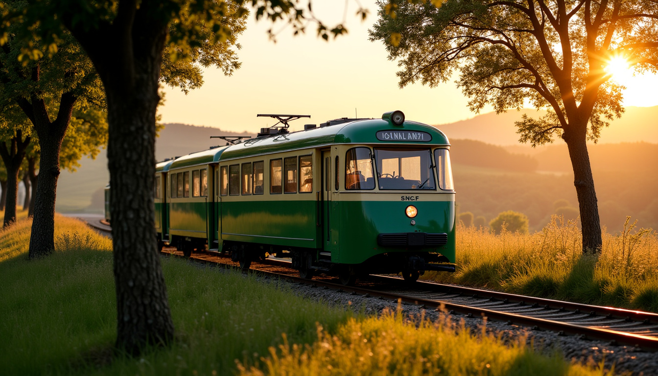 Autorail ABJ de la SNCF en service sur une ligne régionale