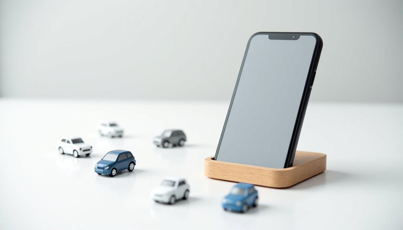 Interface de l’application AutoScout24 sur smartphone montrant une recherche de voiture